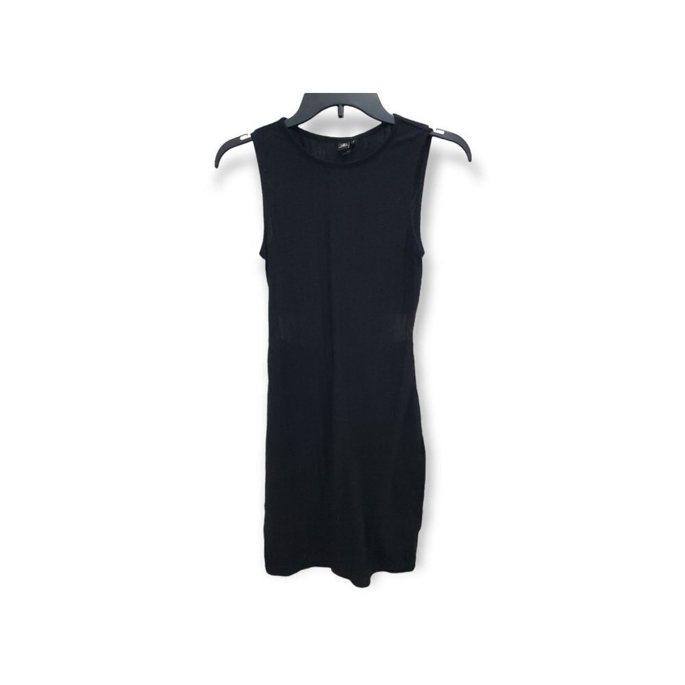 Volcom Women's Black Crinkle‎ Back Cut Out Sleeveless Bodycon Dress Size S